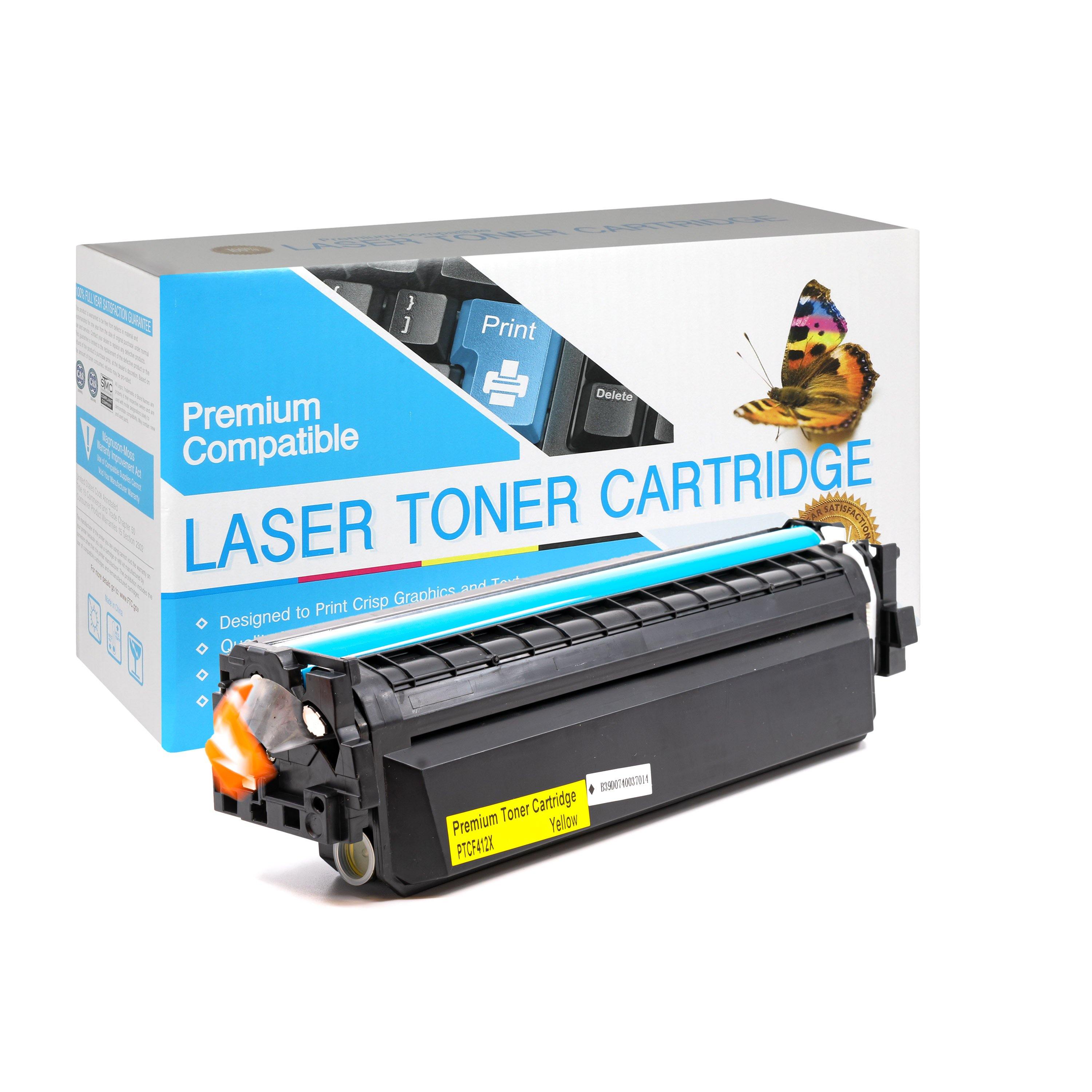 Compatible HP CF412X  Yellow High Yield Toner Cartridge (HP 412X)